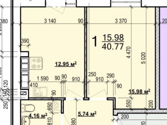 Продам 1 комнатную квартиру ЖК Мира 3, 41м2, ХТЗ Индустриальная VW Харьков
