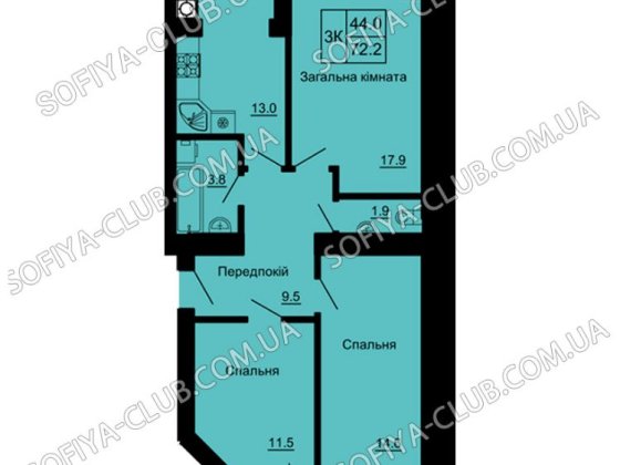 3кімн в розстрочку Мінімальне оформлення Будинок побудовано Софиевская Борщаговка