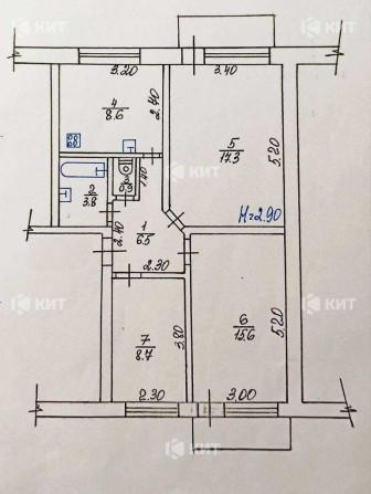 3к.64м2 Центр (м. Университет, ул. Чернышевского) 123237 - фото 1