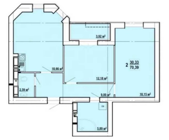 Продажа 2к квартиры | ЖК Сокольники | 69м2 | Профессорская 16 - фото 1
