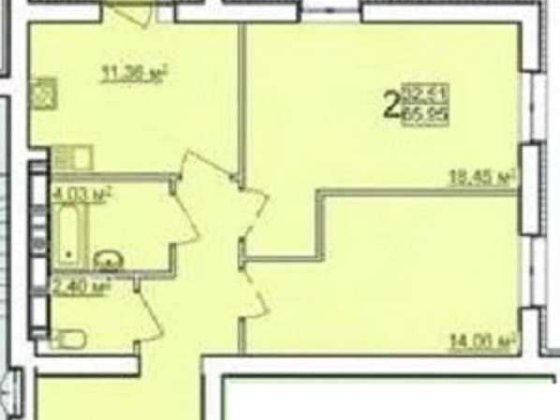 ЖК ПОБЕДЫ  2-комн квартира 66м2 в Новострое с документами MV Харьков