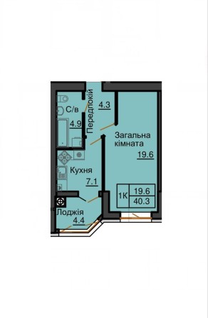 Продаж однокімнатної квартири 40.3 м2 в ЖК Софія Резиденс - фото 1