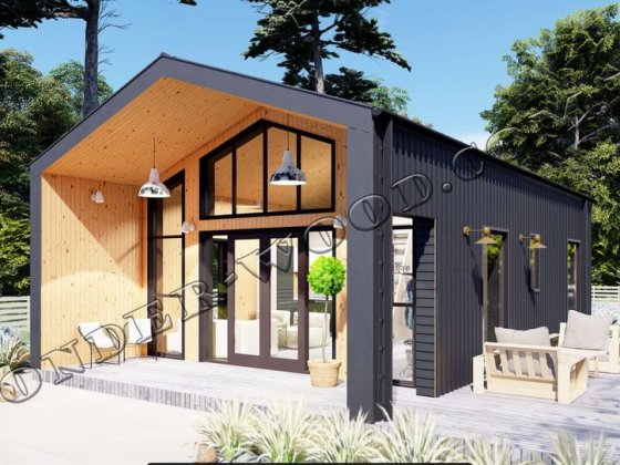 Каркасний будинок 85 м2 «Під Ключ». Барнхаус. 3 комплектації. Обухів