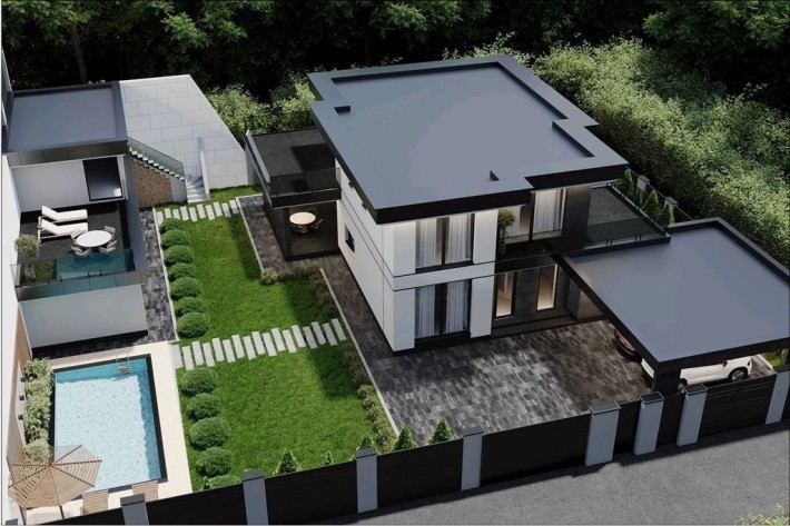 Будинок в КМ 210 м2 біля лісу басейн 2 будинок сауна 80 м с. Ходосівка - фото 1