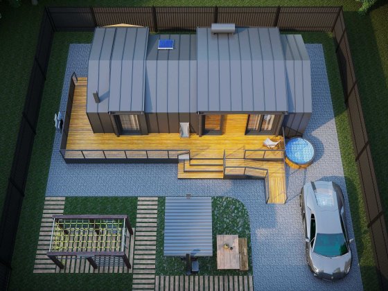 Готовий Мобільний будинок/Метало-каркас/Енергоефективний/Ергономічний Малютянка