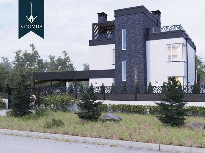 Сучасний будинок біля Києва 165 м 2 тераси 10 сот Теремки - фото 1