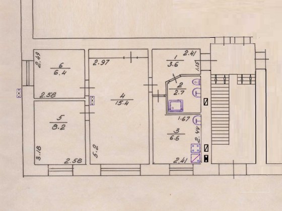 Продається-Здається в оренду 3-к 48.8 м2 м.Городище Черкаської області Городище
