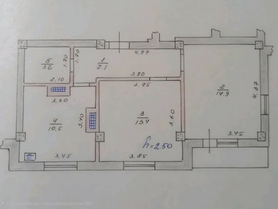 Квартира с индувидуальным отоплением Измаил