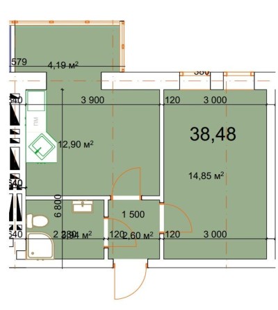 Продається 1 кімнатна квартира в м.Калуш - фото 1