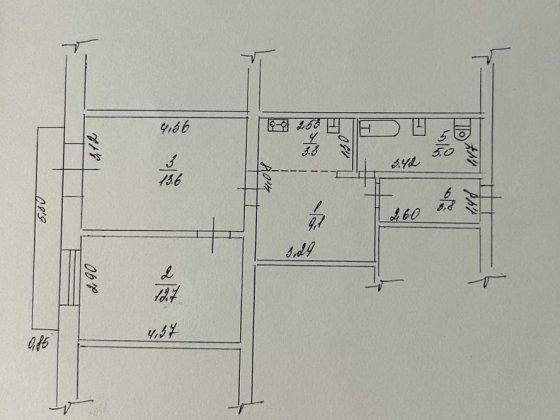 Продається 2-кімнатна квартира, Училище Канев