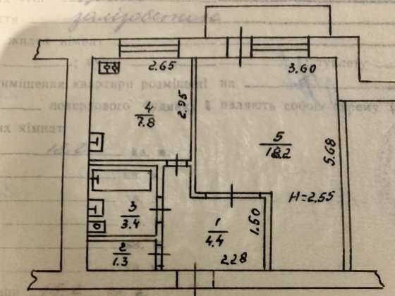 Продам однокімнатну квартиру Конотоп