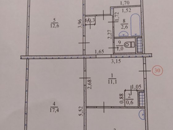 Трехкомнатная квартира в Лозовой Лозовая