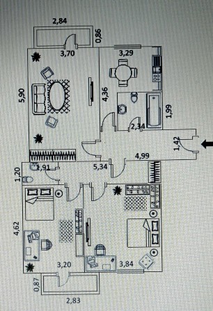 Трикімнатна квартира - фото 1
