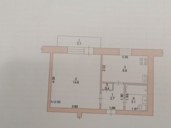 1комн.кв. ул.Марата 47. Ремонт.2й эт. Шостка