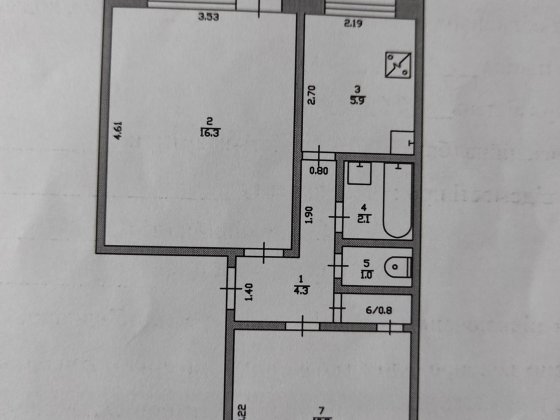 Продам двокімнатну квартиру на першому поверсі з погребом Южноукраинск