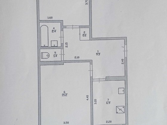 Обмін 2-ох кімнатної квартири на 3-ох кімнатну або на 2-ох кімнатну Южноукраинск
