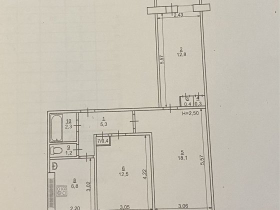 Трикімнатна квартира 4 Зарічний Червоний Бір