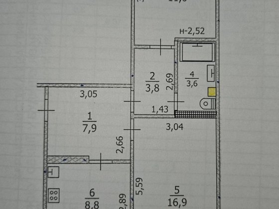 2х комнатная квартира в Терновке Тернівка