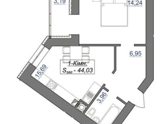 Простора 1к квартира неподалік Арсену та Епіцентру, Каскад Вовчинець