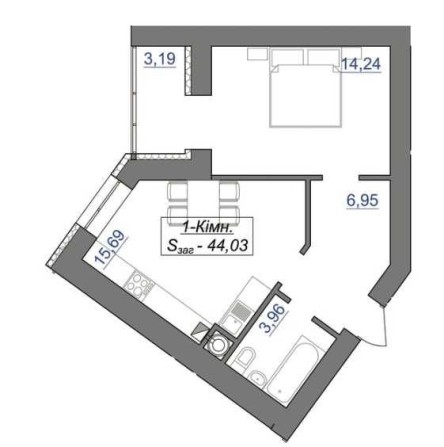 Простора 1к квартира неподалік Арсену та Епіцентру, Каскад - фото 1