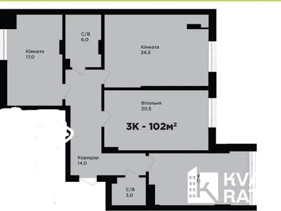 Терміново ! Здана 3км квартира Угорники