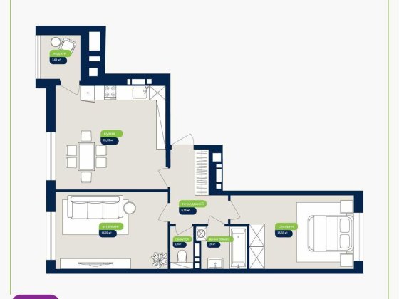 Гатне, ЖК "Оптимісто" 2к квартира від забудовника. ЄОСЕЛЯ. Гатное