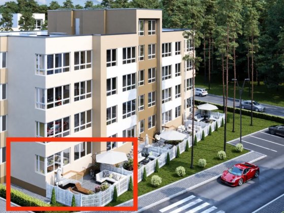 ЖК Идея квартира с двориком, Бортничи, 5км до метро Гнідин