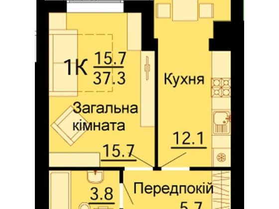 1к в ЖК "Львівський Затишок" під Є-оселю Святопетровское