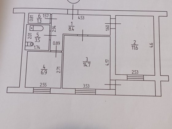 Продам 2-х комнатную квартиру Долинская