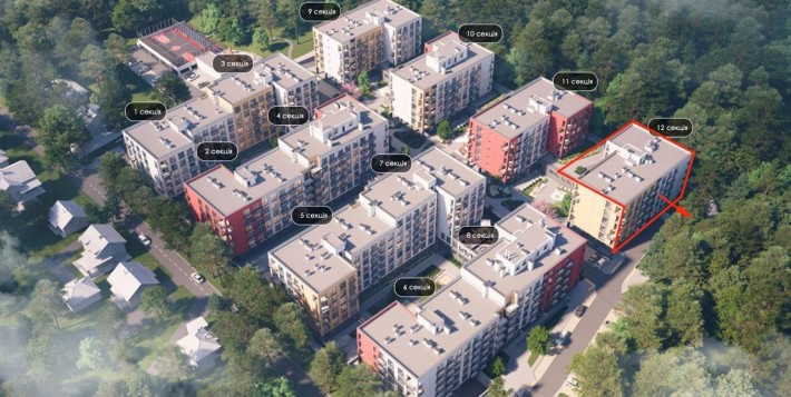 продаж 3к квартири ЖК Грінвуд-3 Прямий вид на ліс Перепоступка БЕЗ % - фото 1