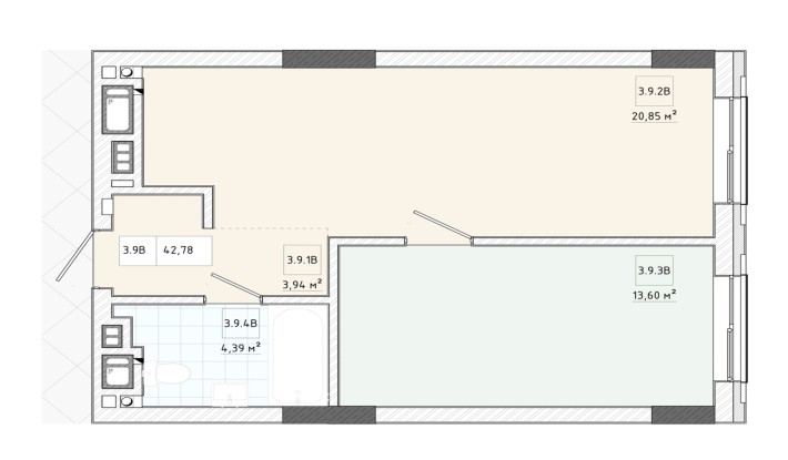Гарні 1кім апартаменти 43м,ЖК Апарт Хол,Трускавецька-Стрийська - фото 1