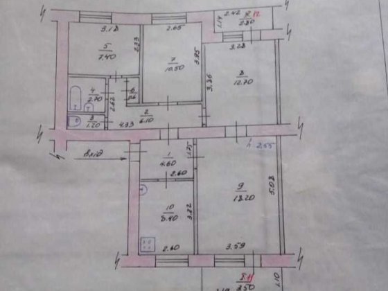 4-х кімната, в 5-ти поверховому будинку в м. Бахмач Бахмач