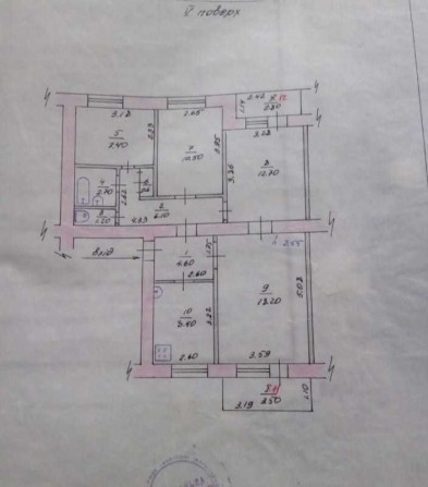 4-х кімната, в 5-ти поверховому будинку в м. Бахмач - фото 1