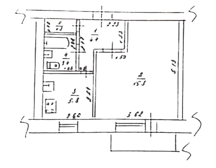 Однокімнатна квартира, 2-й поверх, житловий стан — м. Покров - фото 1