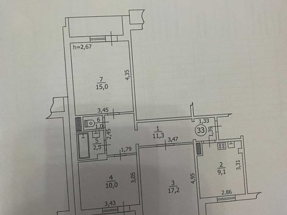 Продаж 3-х к. квартири в Борисполі