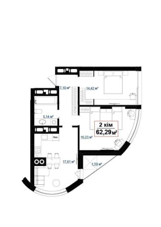 Квартира 62,29 м2 у новому ЖК Акварелі на Пасічній за акційною ціною! - фото 1