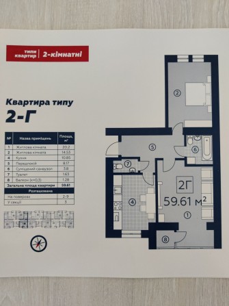 Двокімнатна ЖК Київський - фото 1