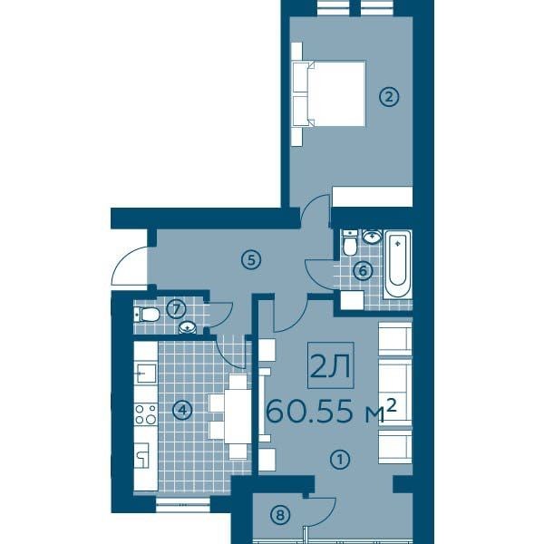 Без% Продам двокімнатну квартиру, ЖК Київський, Буча, вул., Амосова 4 - фото 1