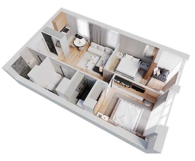 3кімнатна збудована 71,7 кв.м, ЦЕНТР, Ярковиця - фото 1