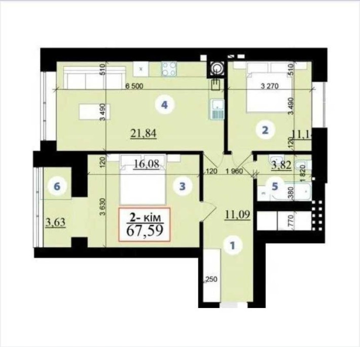 Продам 2-кімнатну квартиру в ЖК "Липки 2" - фото 1