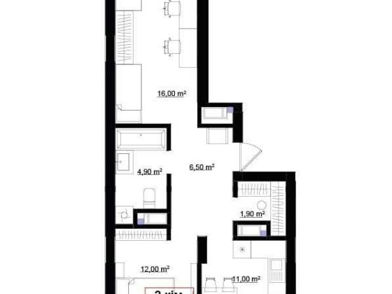 Двокімнатна 55,9м з виглядом на власну стометрівку!Опришівська слобода Івано-Франківськ