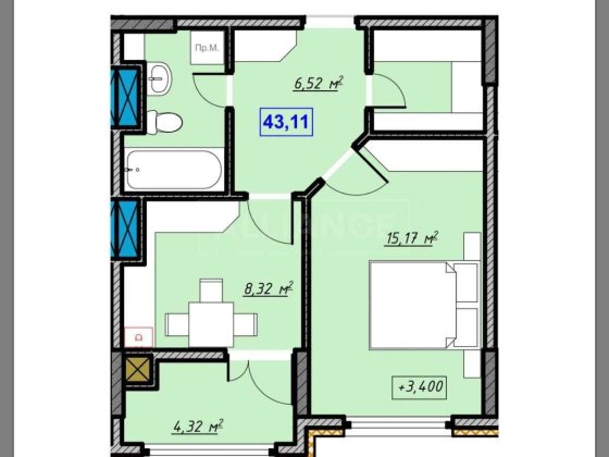 Видова 1 кімнатна квартира Івано-Франківськ