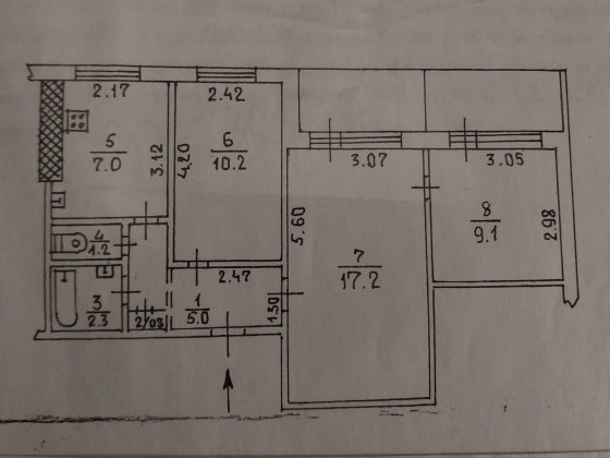 Продаж 3-х кімнатної квартири з автономним опаленням від власника Кривой Рог