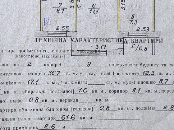 Продам квартиру на м-н.Сонячний Кривой Рог