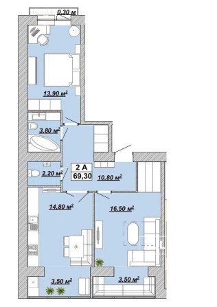 Велика 2-кімнатна квартира ЖК Княгинин. Ціна ТОП! - фото 1