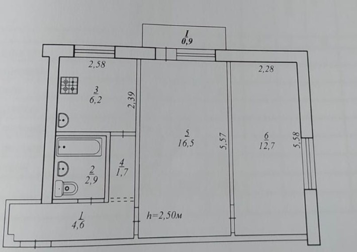 Продам двухкомнатную квартиру - фото 1