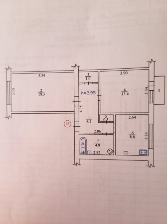 Продам 2х комнату  квартиру - фото 1