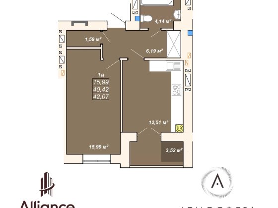 Продаж 1кім.квартири по вулиці Ленкавського. 42м2. 6поверх! Ивано-Франковск