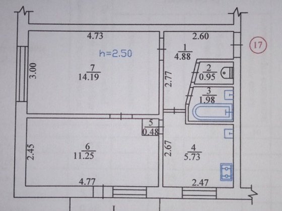 Продам двох кімнатну квартиру в м. Кременчук Кременчуг