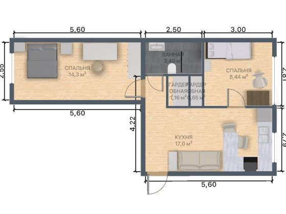3 кімнатна квартира в центрі , театральна 30 , без комісій Кременчуг